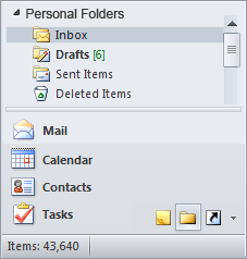 Outlook Mail, Calendar, Tasks and Contacts